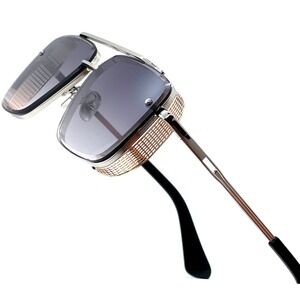 Aviator Sunglasses Silver Frame Gray Lens Fashion Pilot Sun Glasses UV400 Lentes